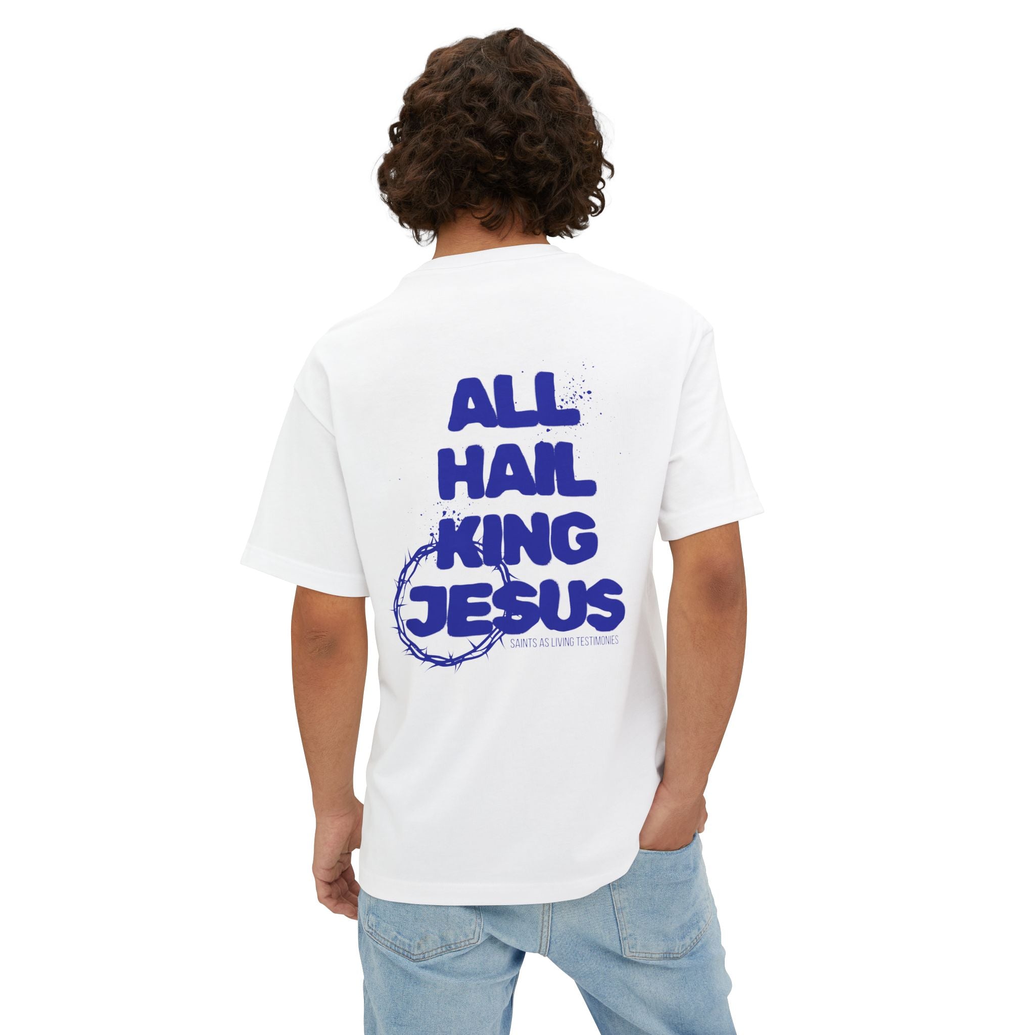 All Hail King Jesus Oversized Tee — "SALT CO." Christian Graphic T‑Shirt
