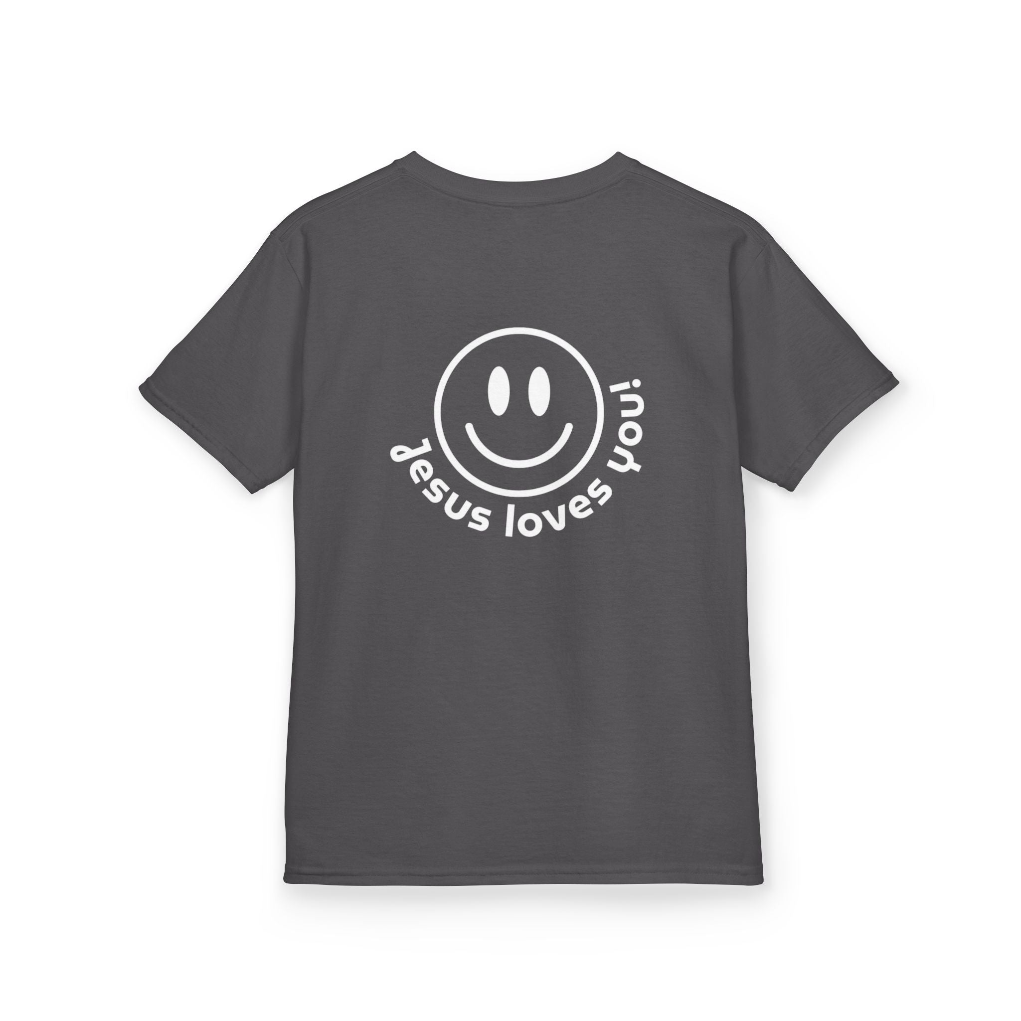 Kids T‑Shirt — "Jesus Loves You" Smiley Tee (Salt Co.)