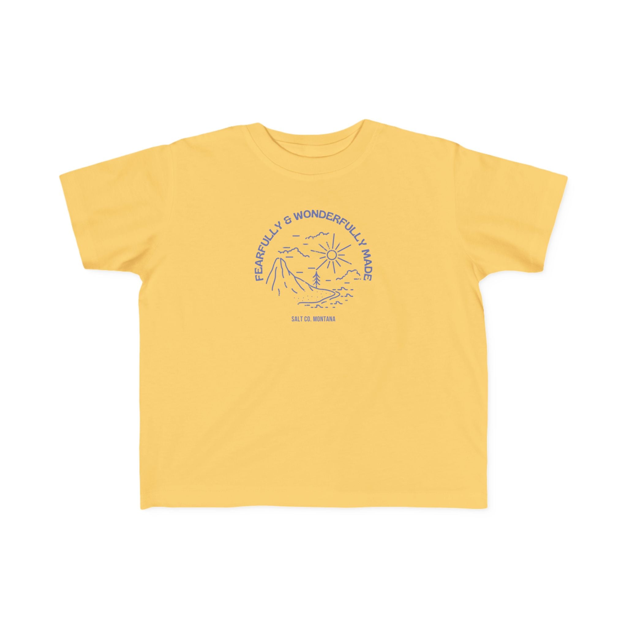 Toddler Tee — "Fearfully & Wonderfully Made" Mountain Graphic