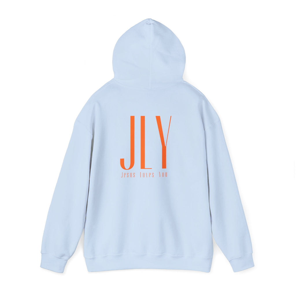 "JLY" Minimalist Hoodie — 'SMILO.' Front & JLY Back Graphic