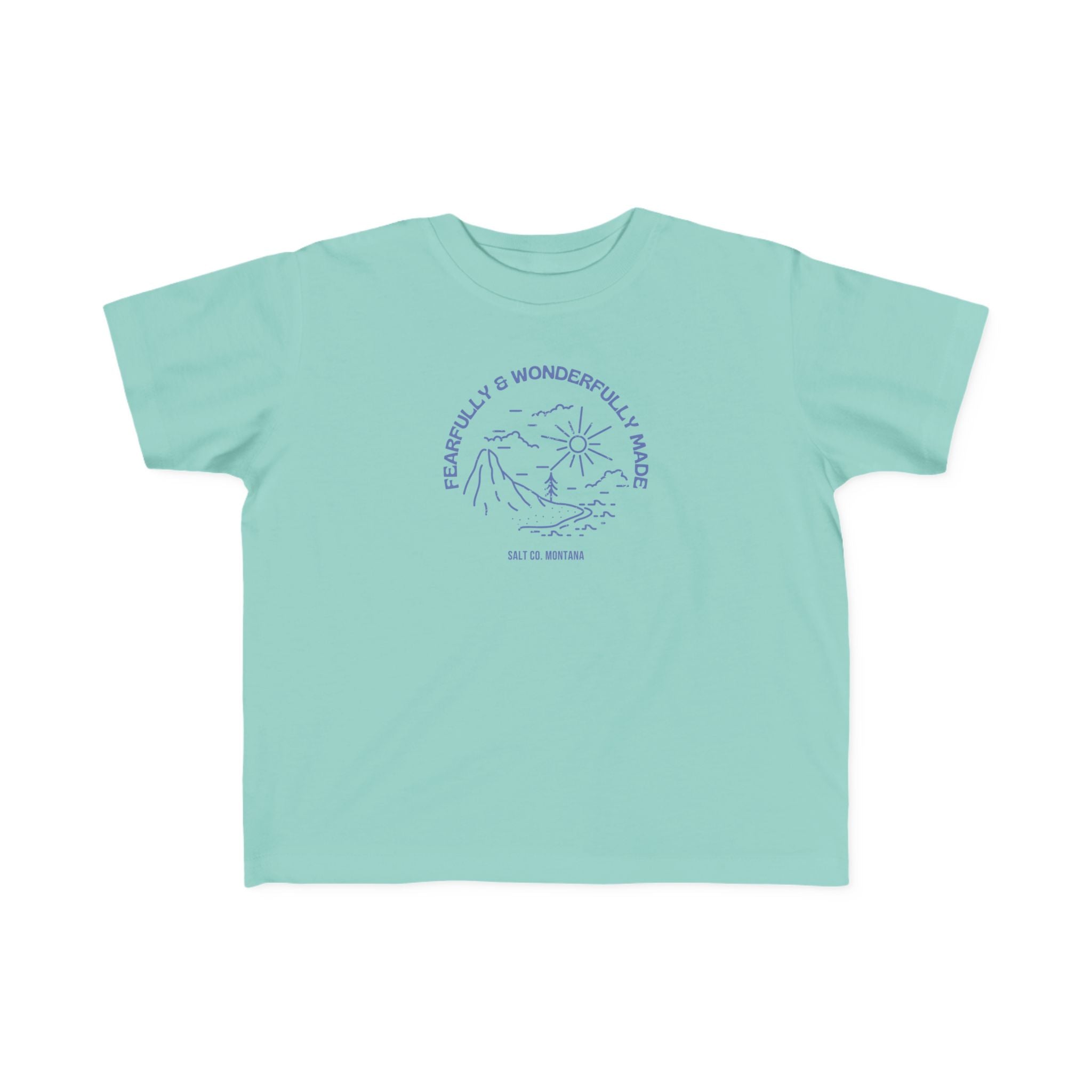 Toddler Tee — "Fearfully & Wonderfully Made" Mountain Graphic