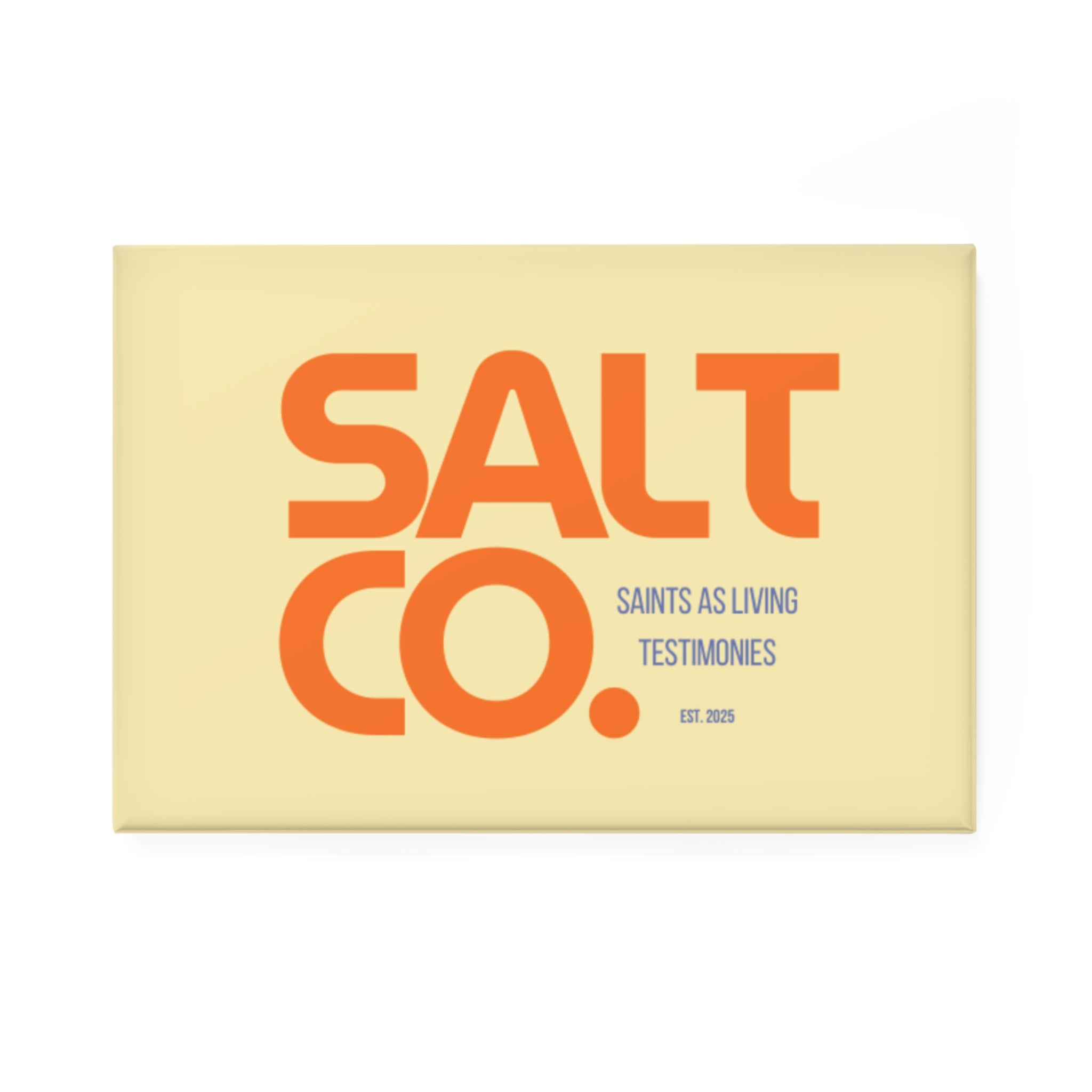 Salt Co. Rectangle Magnet — Retro Orange Logo Fridge Magnet