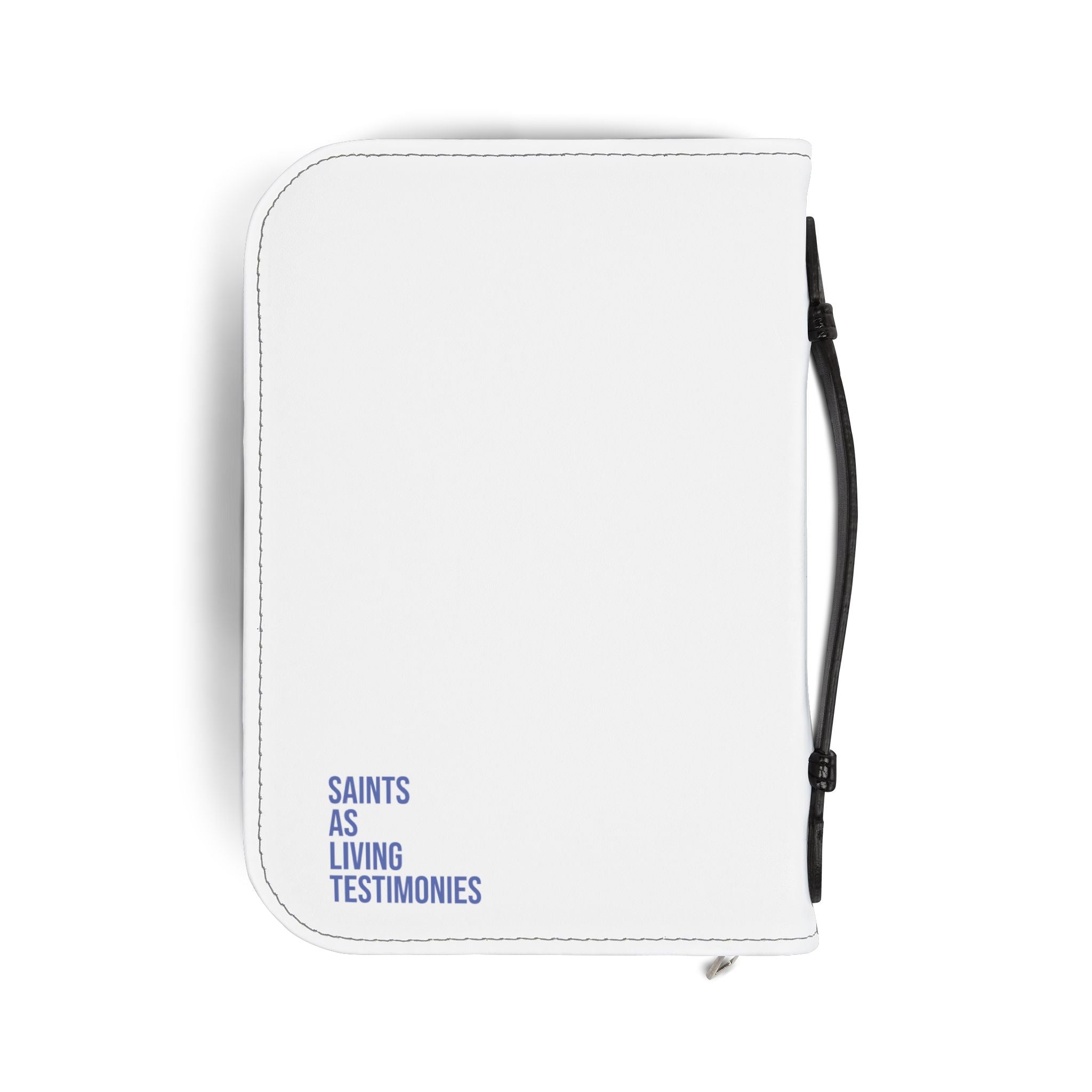 Patchwork Cross Bible Cover — "Saints as Living Testimonies" Zippered Bible Case