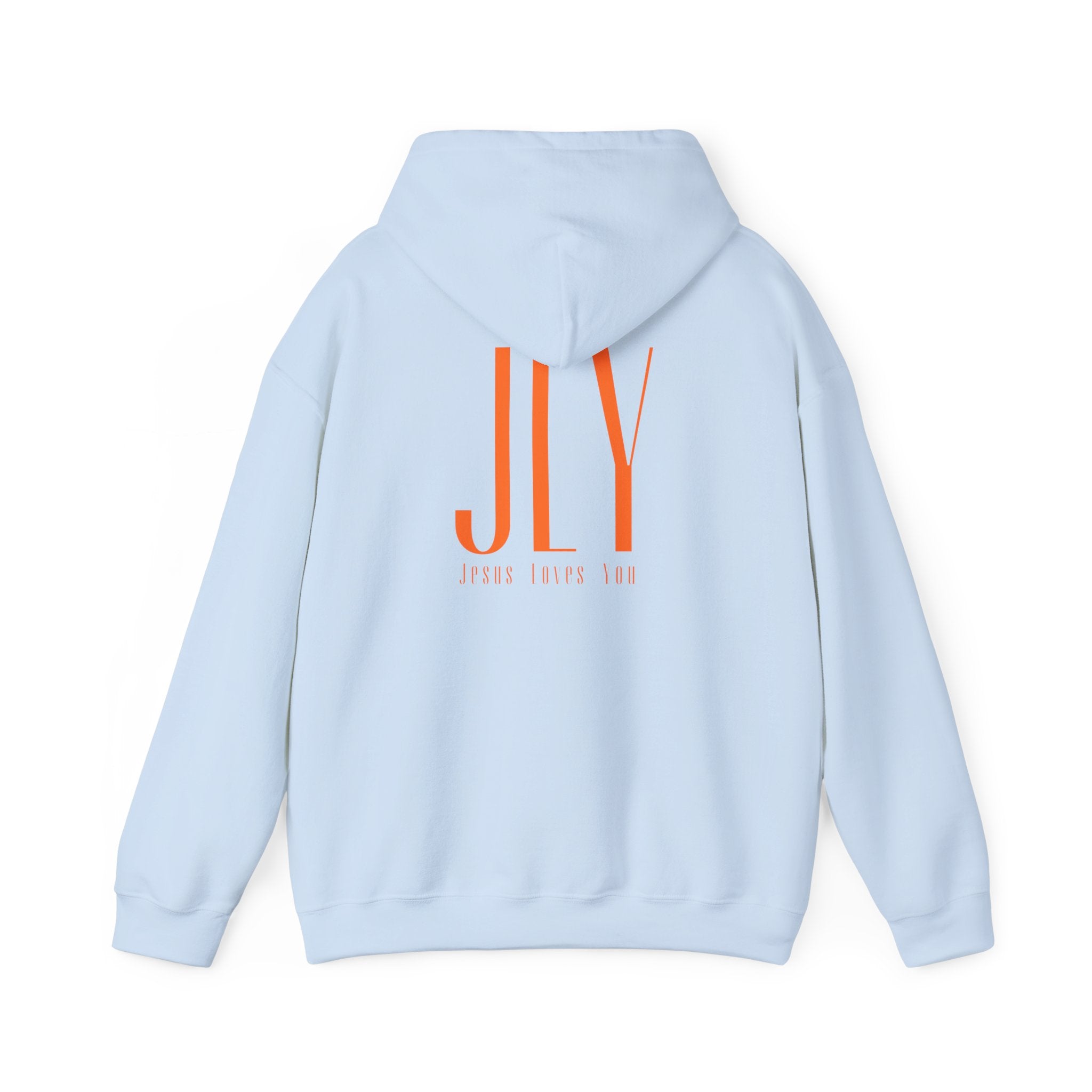 "JLY" Minimalist Hoodie — 'SMILO.' Front & JLY Back Graphic