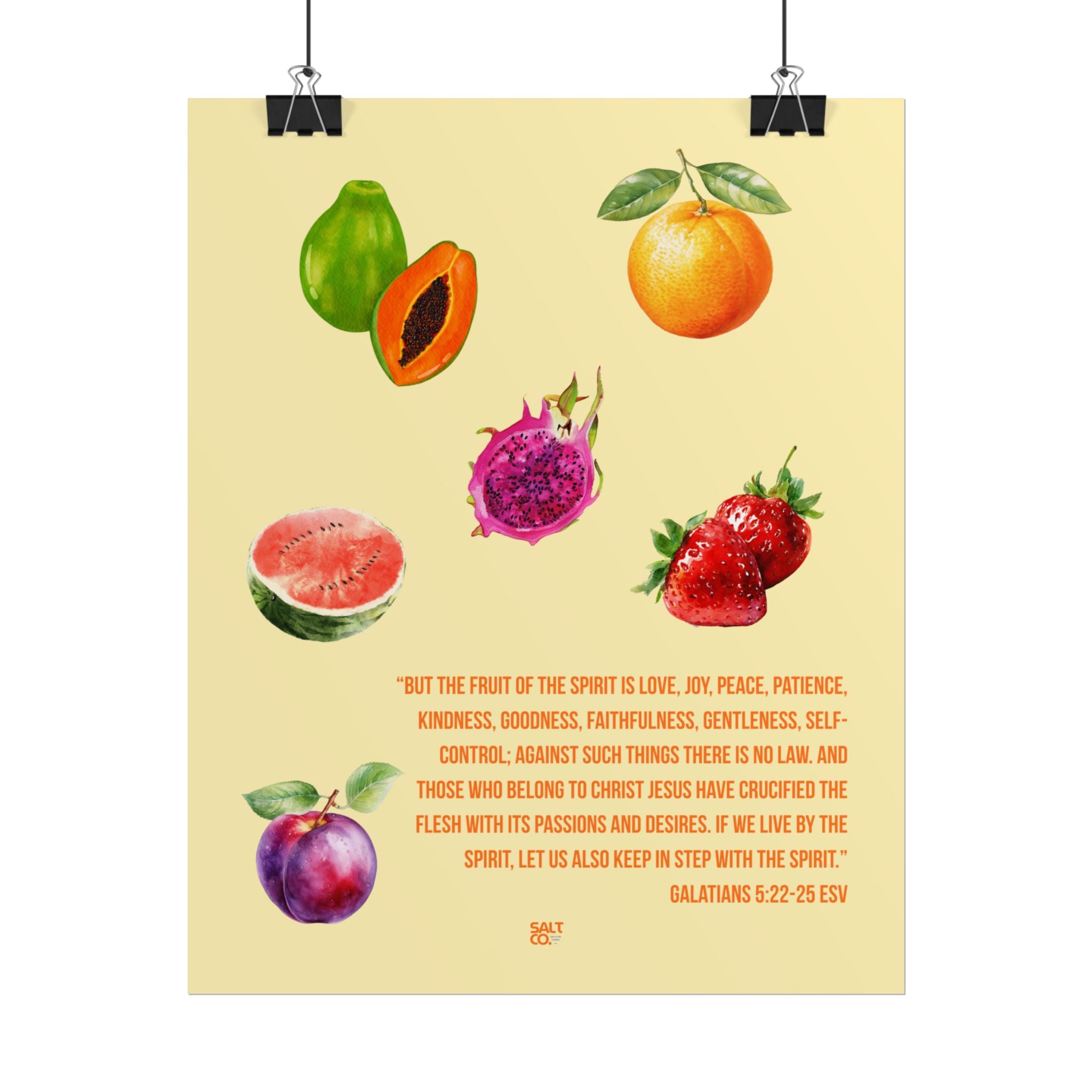 Fruit of the Spirit Poster — Galatians 5:22-23 Inspirational Wall Art