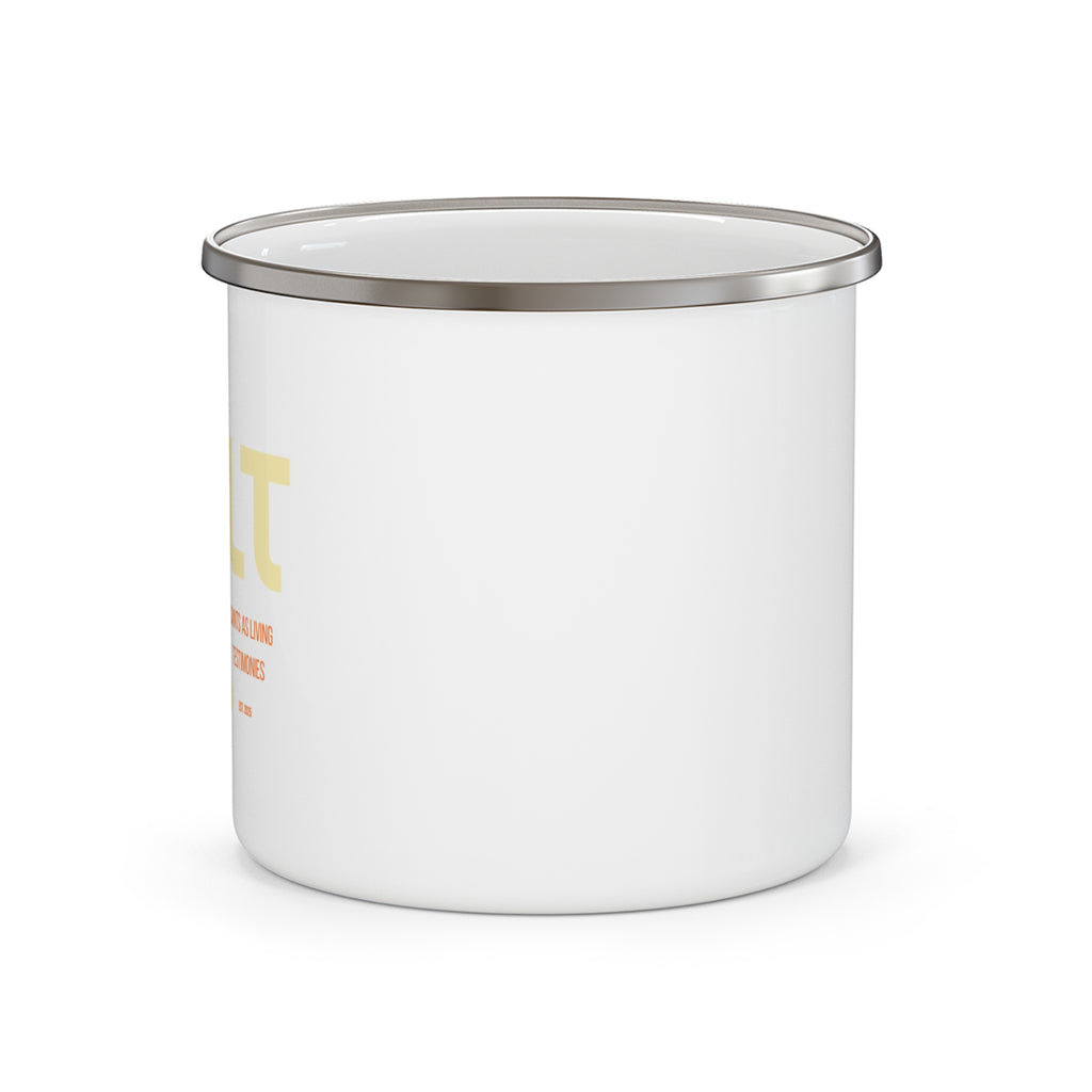 Enamel Camping Mug — Retro Surf Blue Camp Coffee Cup