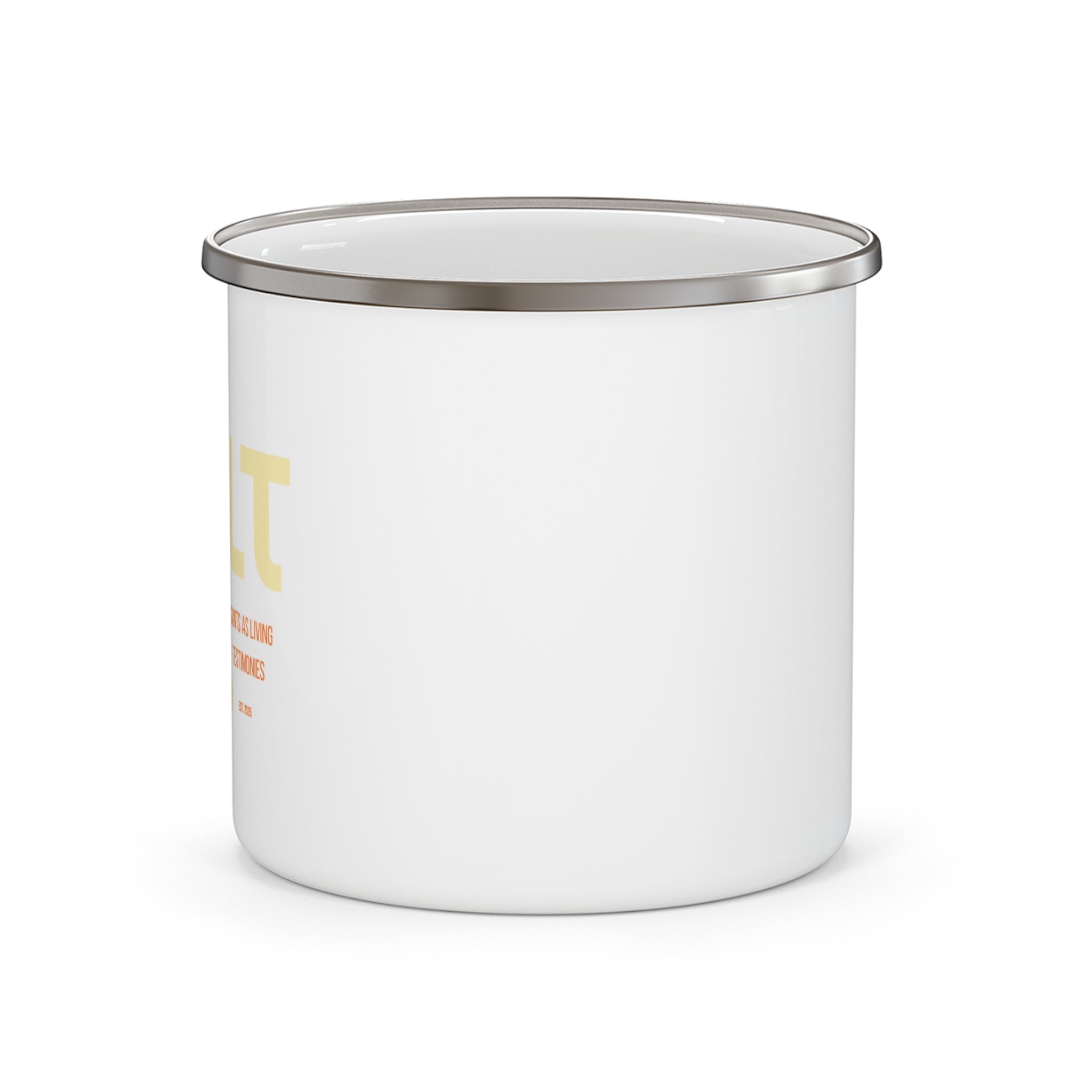 Enamel Camping Mug — Retro Surf Blue Camp Coffee Cup