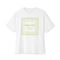 Salt Co. Boxy Tee — Minimalist White & Green Bandanna Graphic T-Shirt