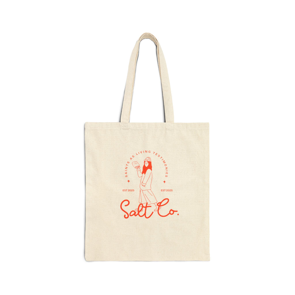 Salt Co. Cotton Canvas Tote — Beachy Surf Logo Reusable Shopping Bag
