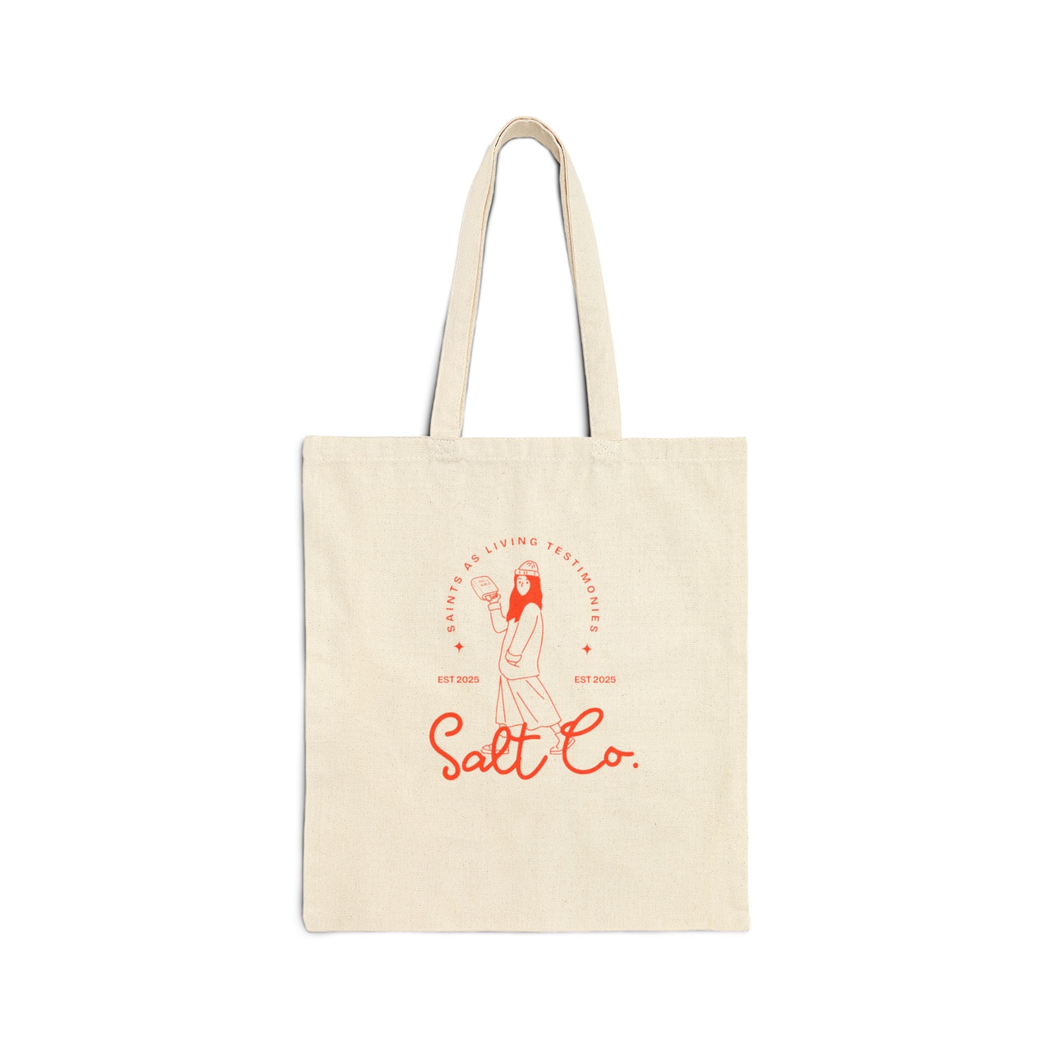 Salt Co. Cotton Canvas Tote — Beachy Surf Logo Reusable Shopping Bag