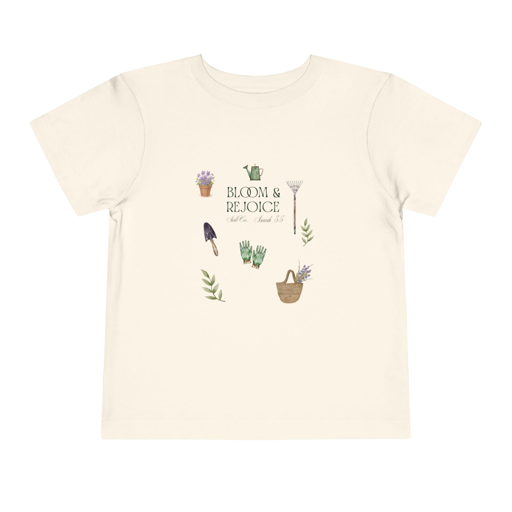 Bloom & Rejoice Toddler Tee — Floral Gardening Graphic Shirt