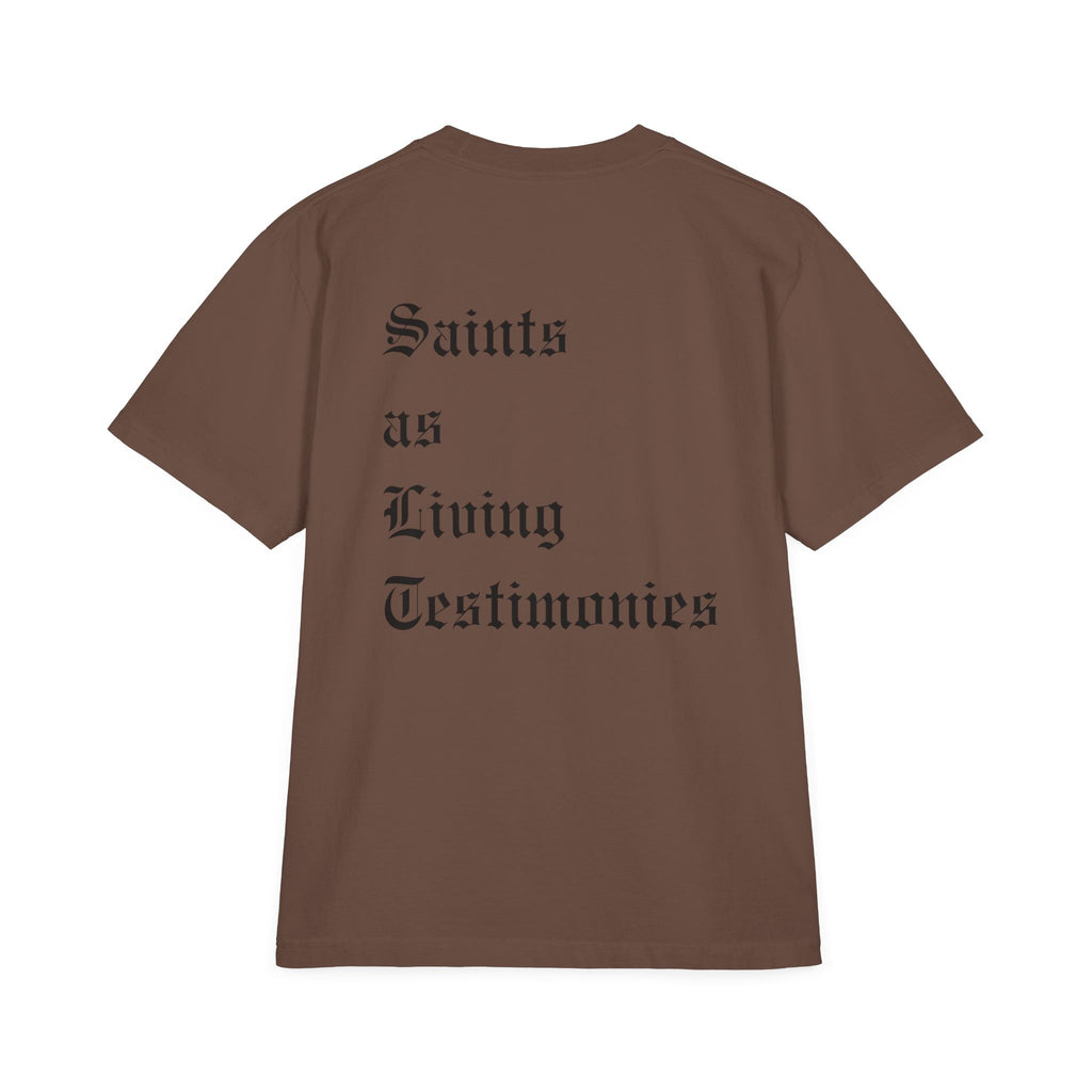 'JC'  — "Saints as Living Testimonies" Drop-Shoulder T-Shirt