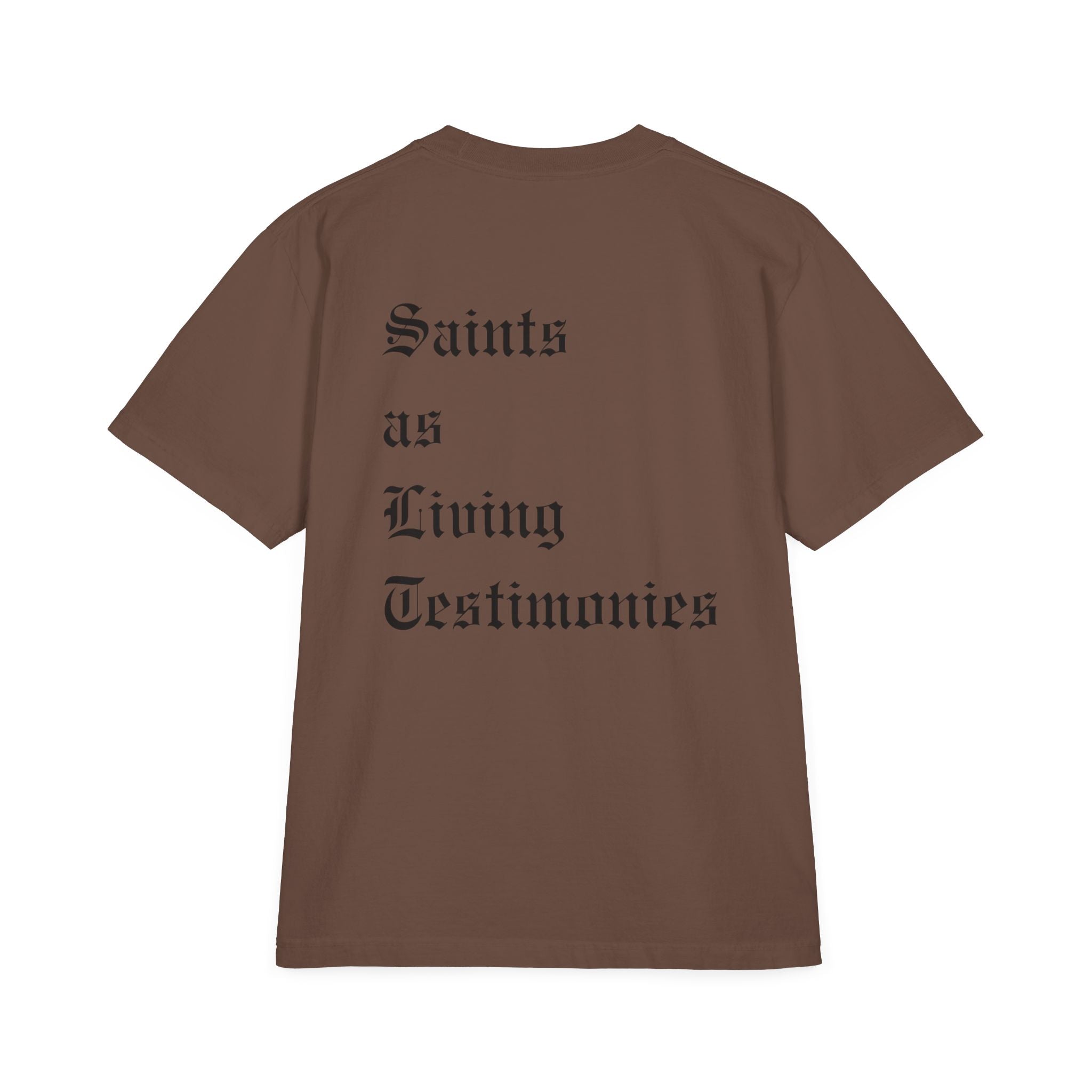 'JC'  — "Saints as Living Testimonies" Drop-Shoulder T-Shirt