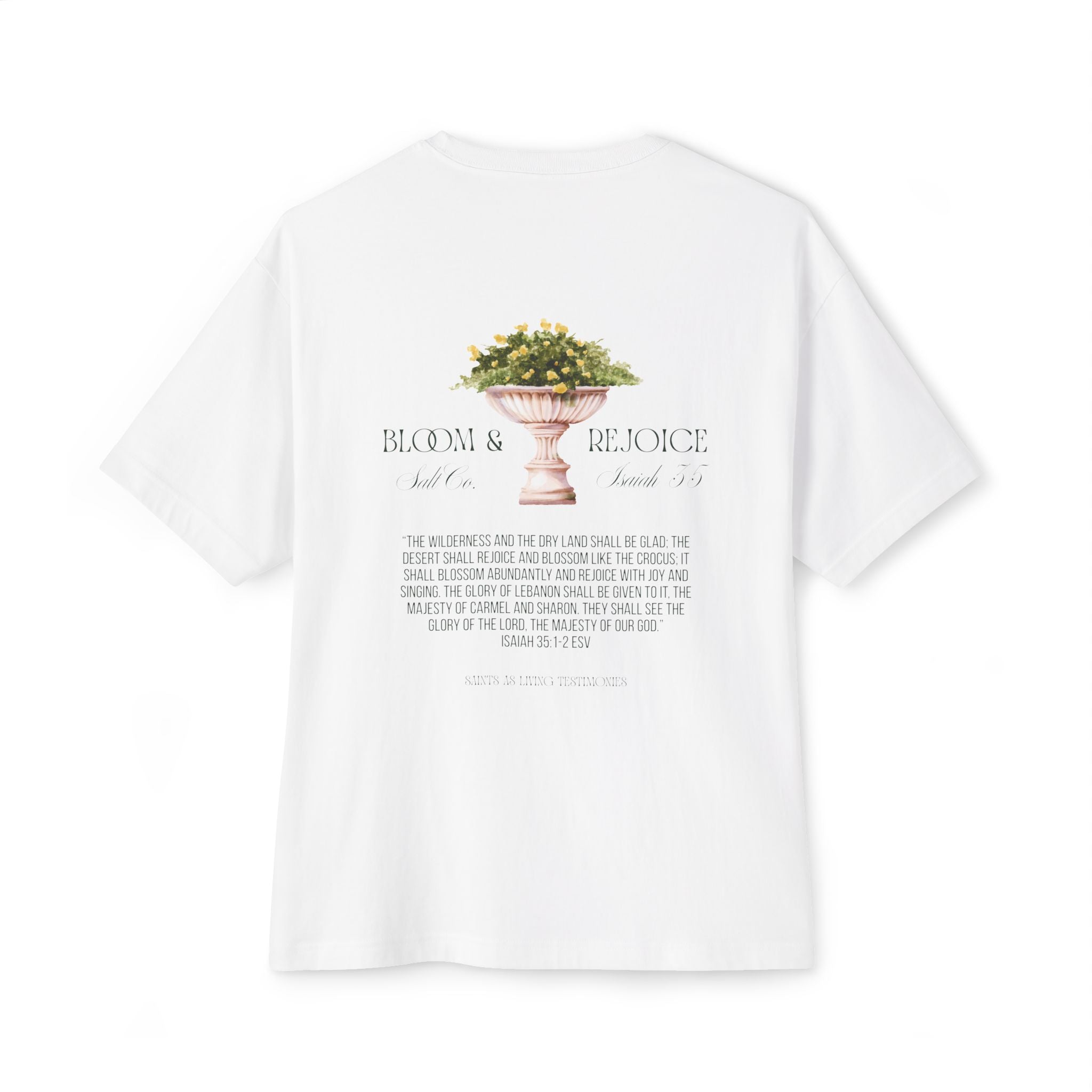 Boxy Tee — Botanical Bloom & Rejoice
