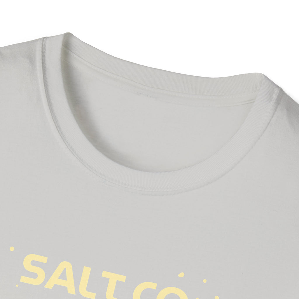 Salty Life Tee — "SALT CO." Minimal Front / Retro Yellow Script Back
