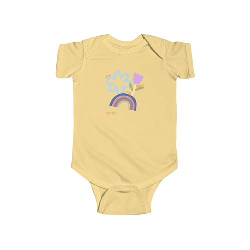 Baby Rainbow Floral Bodysuit – Cute Infant Onesie