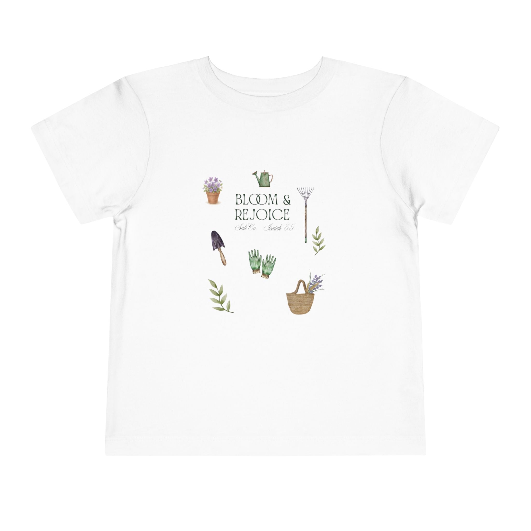 Bloom & Rejoice Toddler Tee — Floral Gardening Graphic Shirt