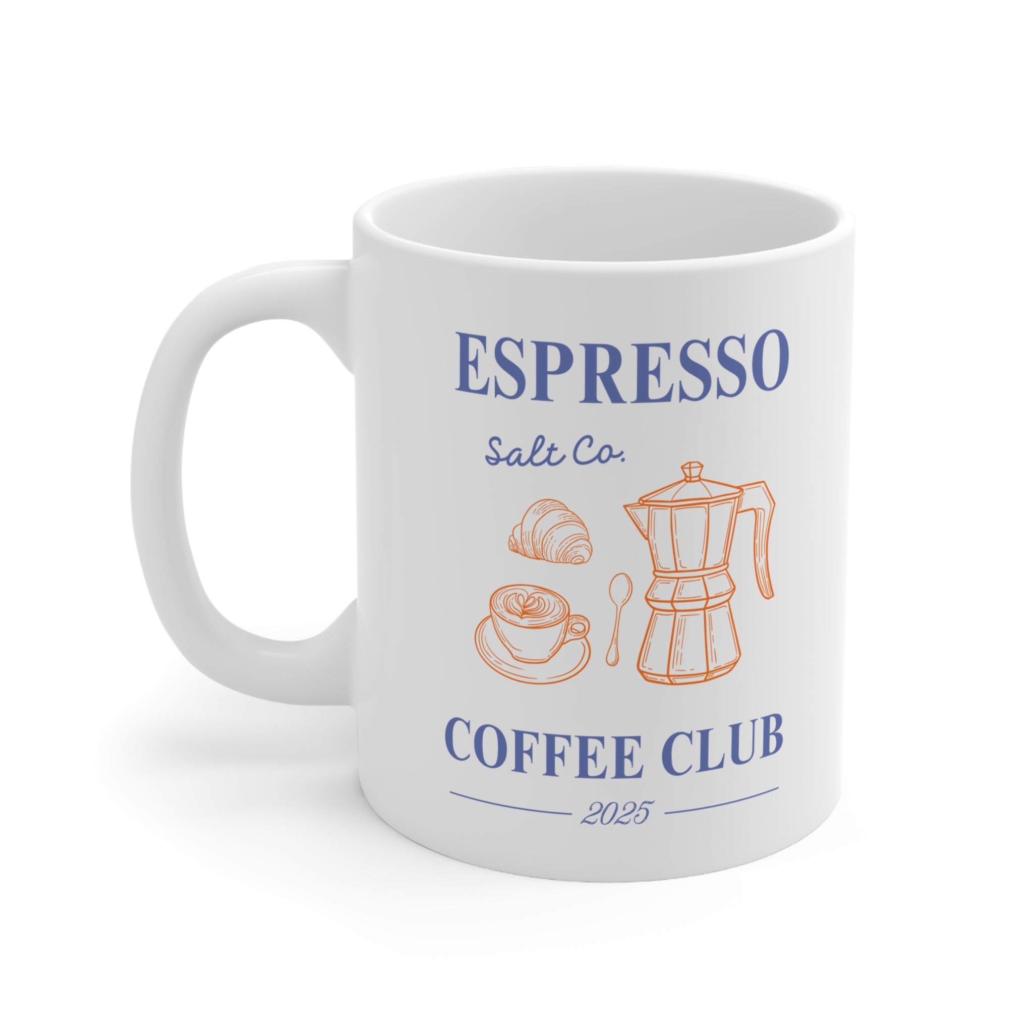 Salt Co. Coffee Mug — 11oz & 15oz Ceramic Cup with Script Logo