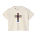 Women's Patchwork Cross Boxy Tee