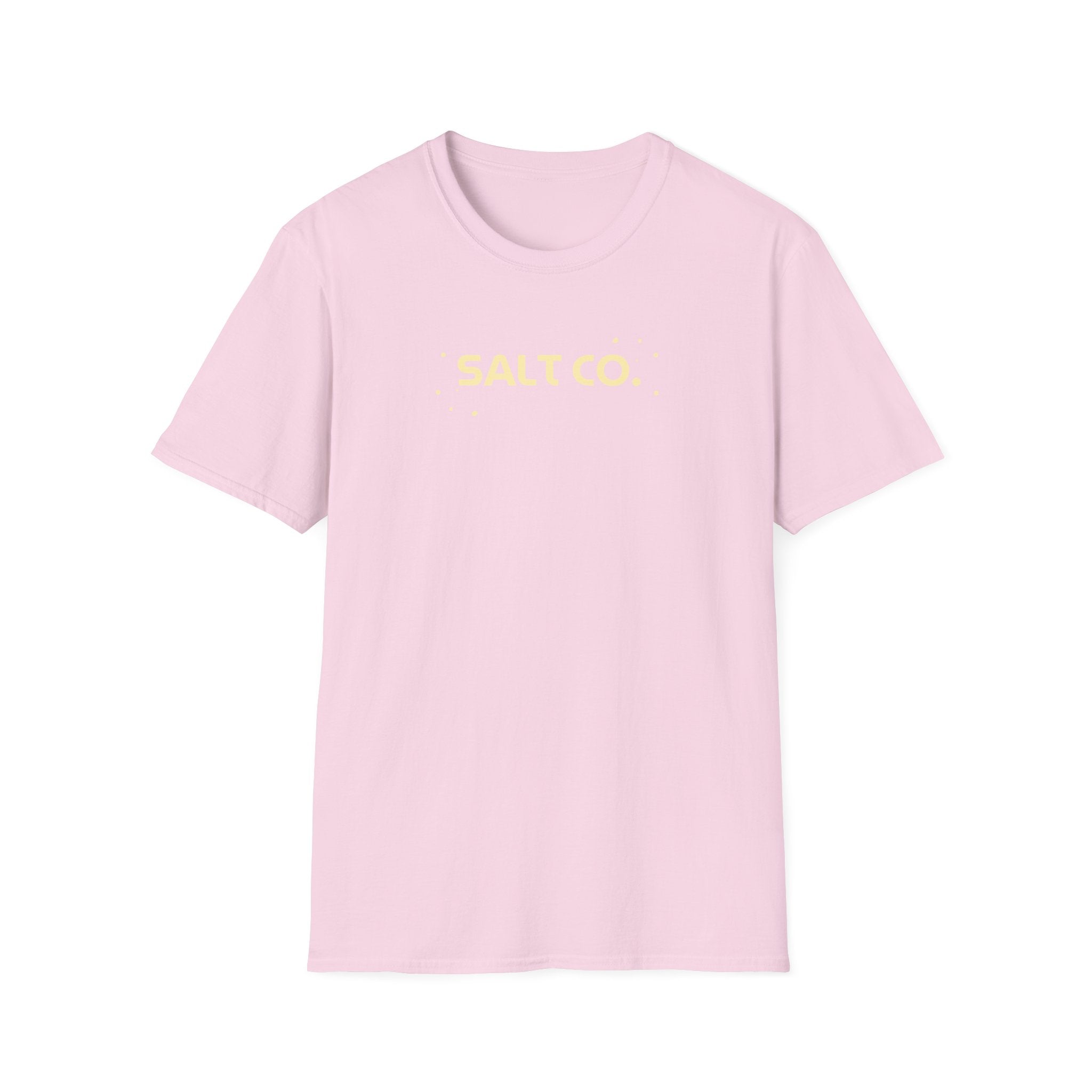 Salty Life Tee — "SALT CO." Minimal Front / Retro Yellow Script Back