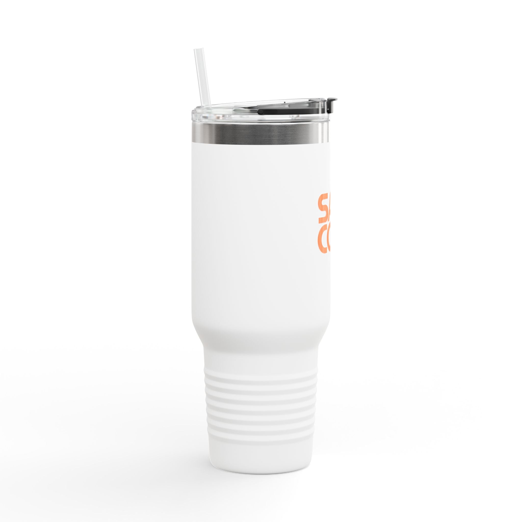 Insulated Travel Mug — 40oz Salt Co. Stainless Steel Tumbler with Straw & Handle