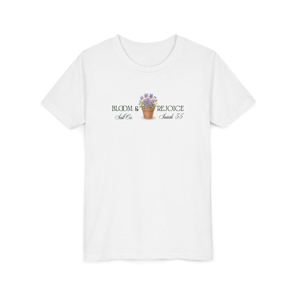 Girls Gardening Tee – 'Bloom & Grow' Floral Garden Tools Youth Shirt