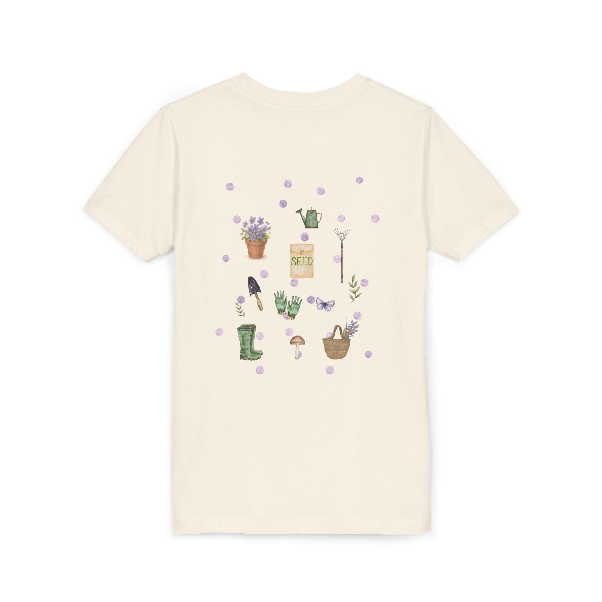 Girls Gardening Tee – 'Bloom & Grow' Floral Garden Tools Youth Shirt