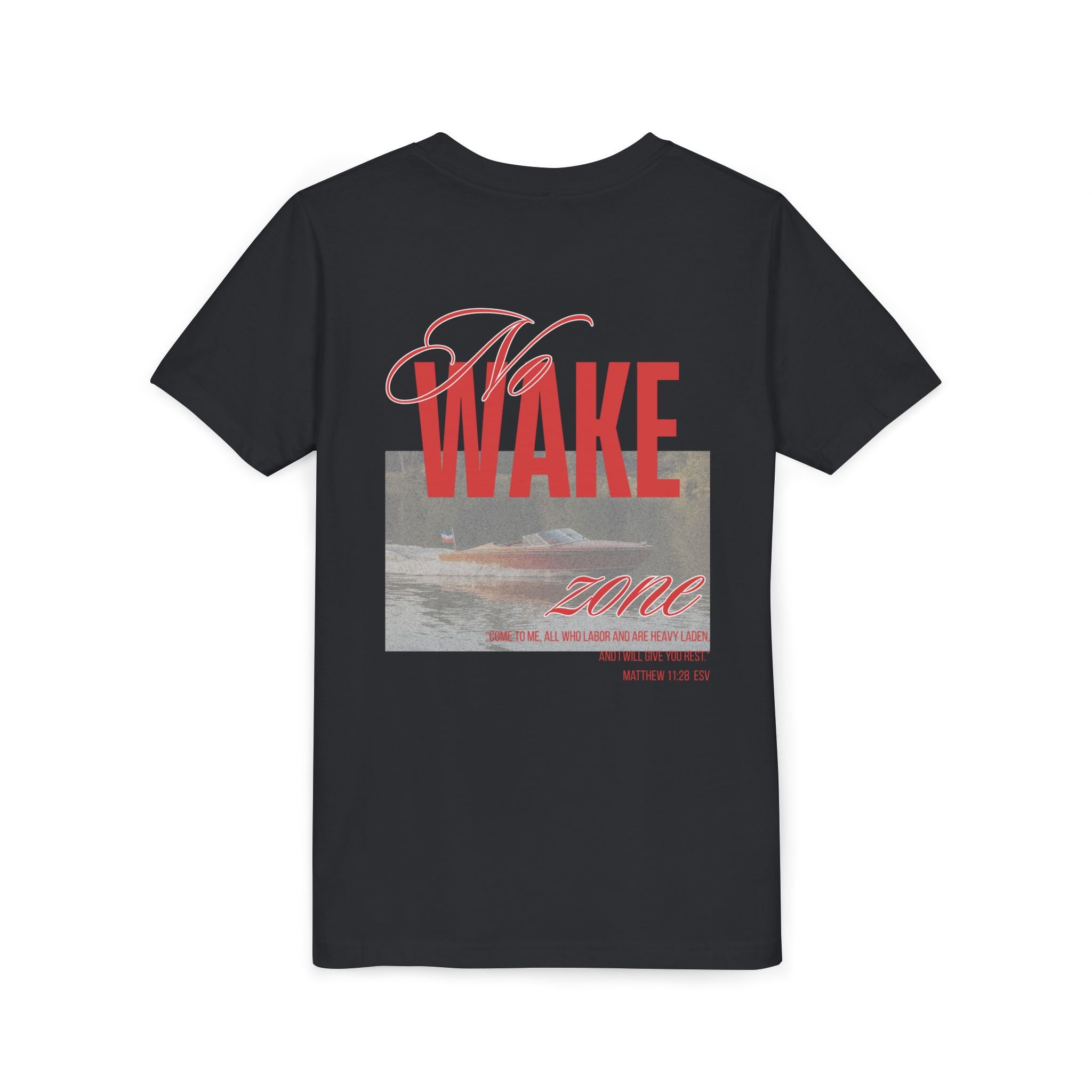 Youth Tee — 'Wake Zone' Beach Graphic Short Sleeve Shirt