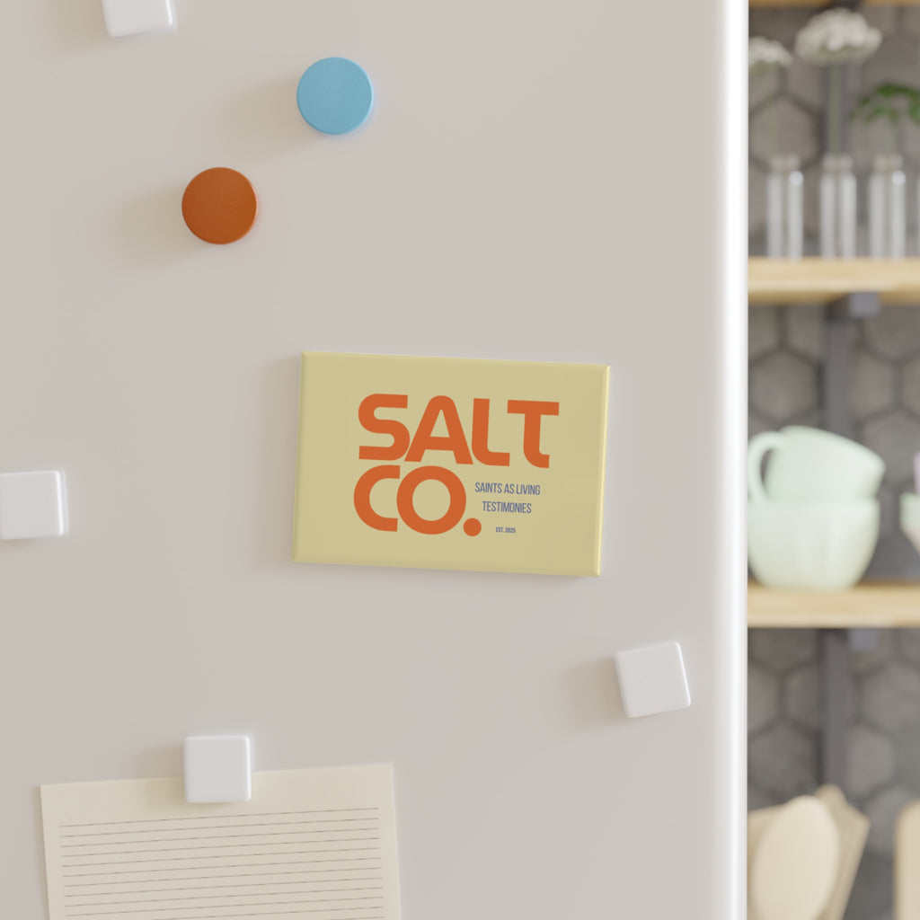 Salt Co. Rectangle Magnet — Retro Orange Logo Fridge Magnet