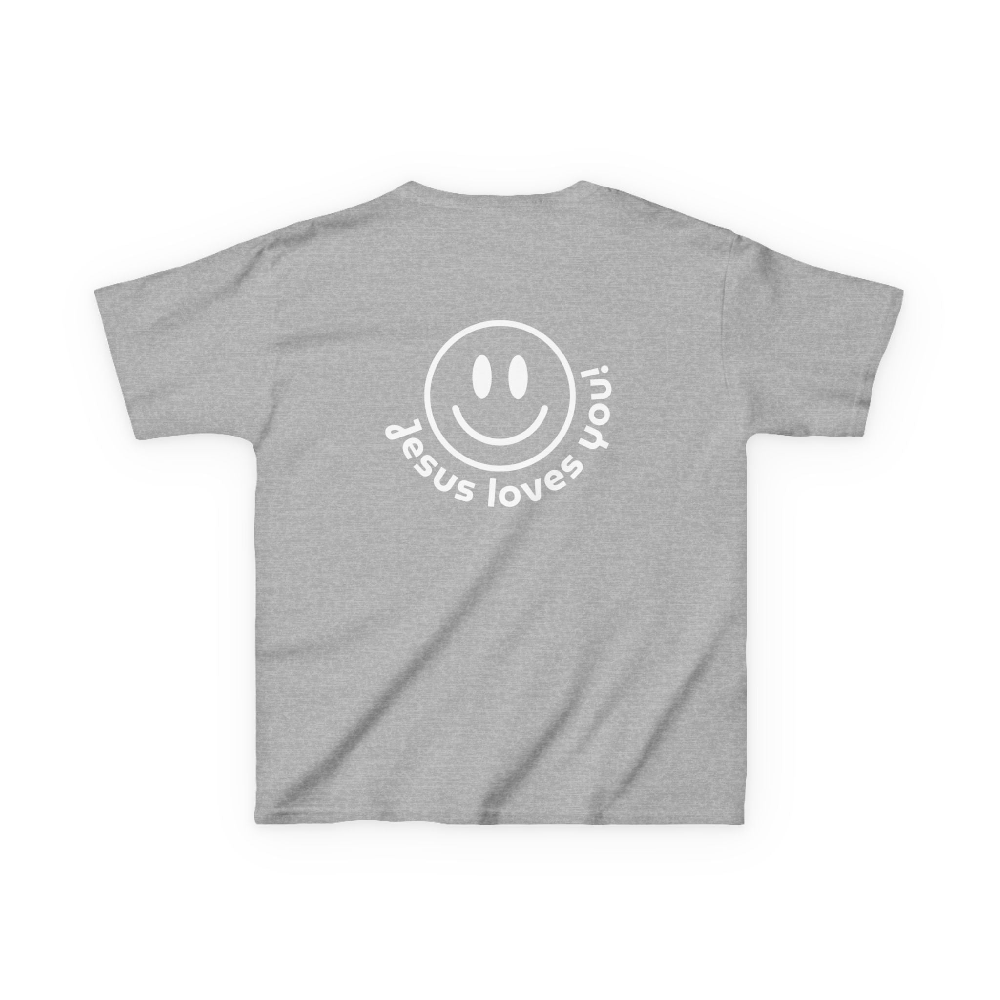 Kids T‑Shirt — "Jesus Loves You" Smiley Tee (Salt Co.)