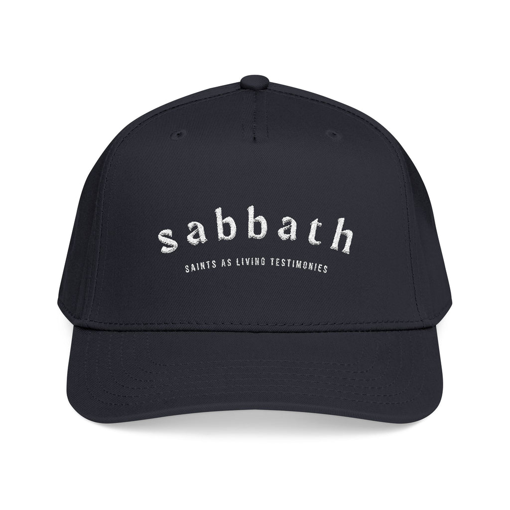 Sabbatical Embroidered Baseball Cap — Minimal White Mid-Profile Hat