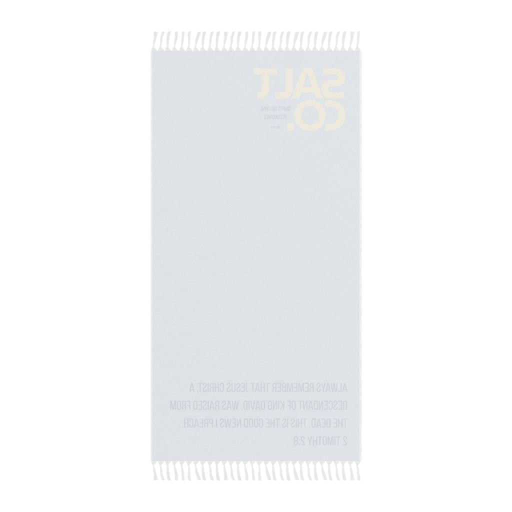 Boho Beach Towel — Salt Co. Christian Scripture 2 Timothy 2:8 Fringe Towel