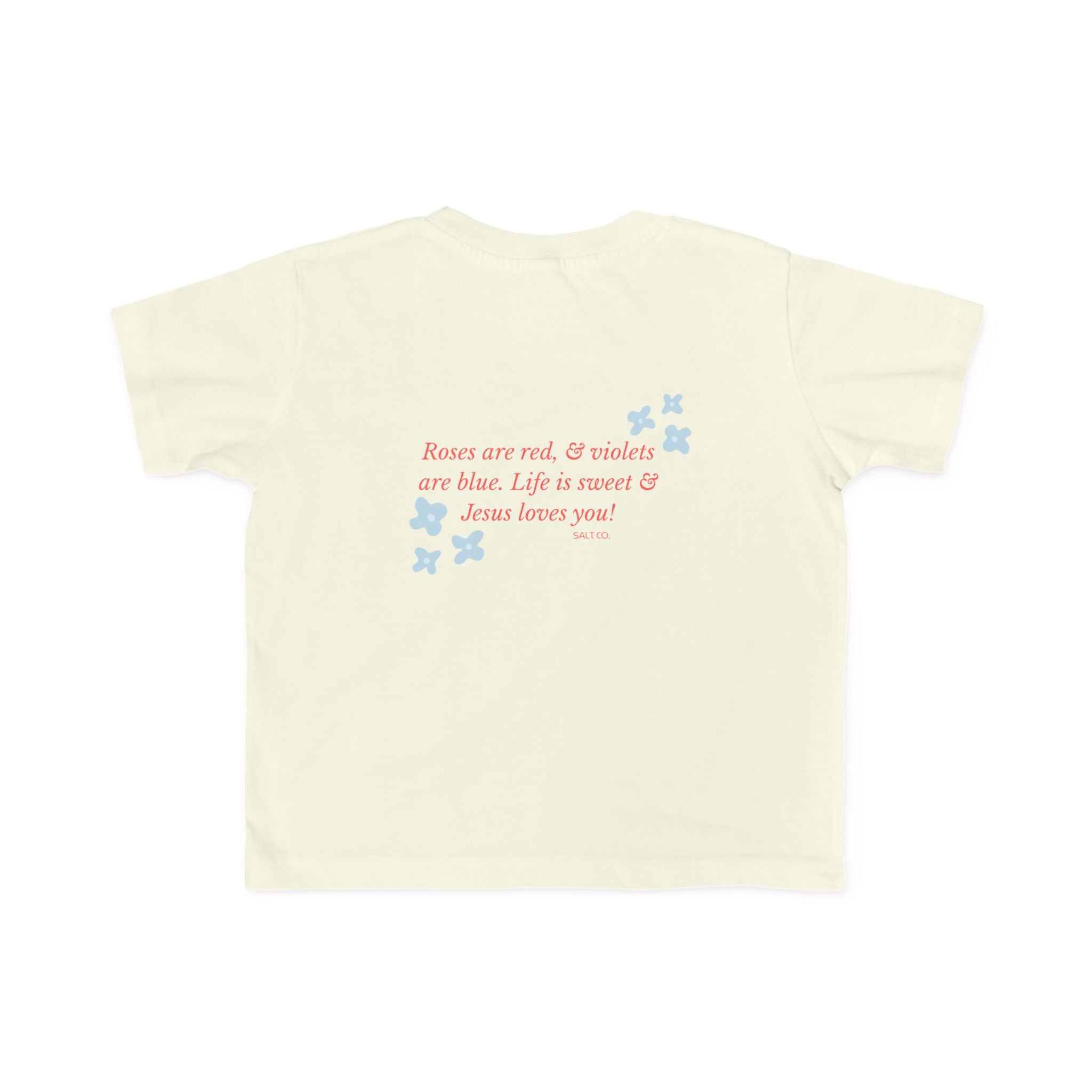 Toddler girl Tee — "Roses are red" Cute Floral Graphic