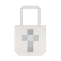 Patchwork Cross Cotton Tote Bag — Floral & Gingham Reusable Grocery Tote