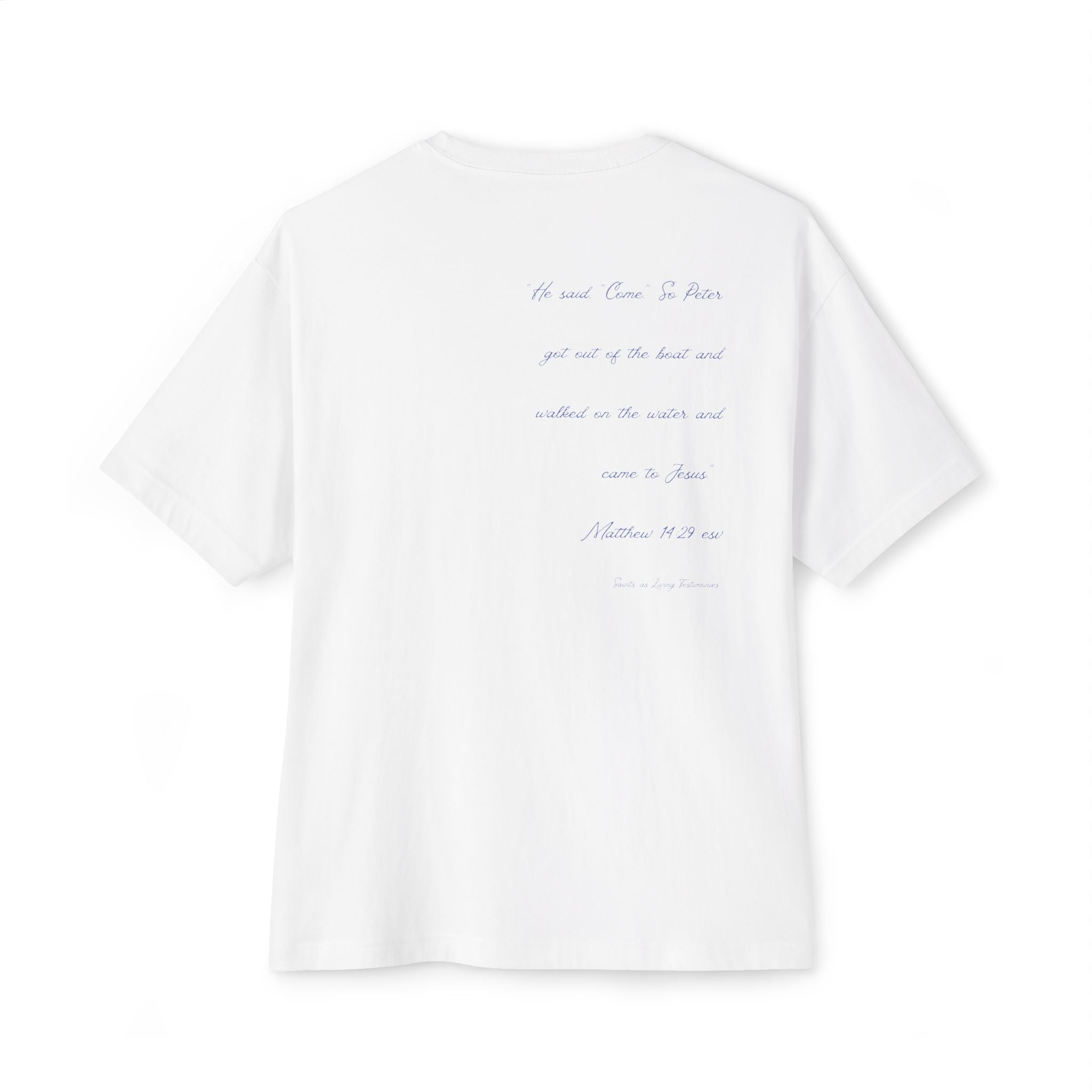 Minimalist Boxy Tee — "Let's go for a walk on the water."