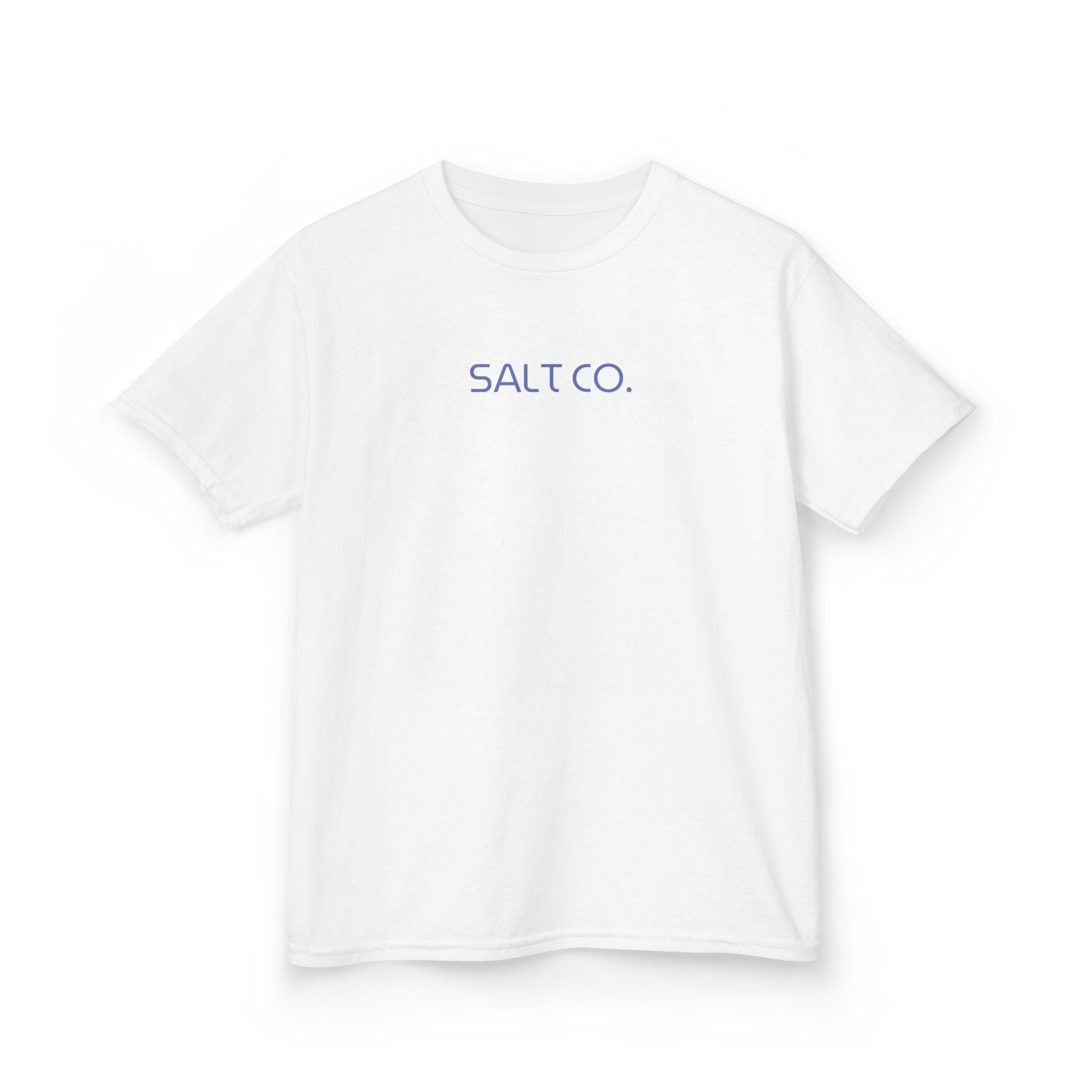 Kids T-Shirt — Salt Co. Surf Logo Tee with 'Even the Wind and the Waves' Back Graphic