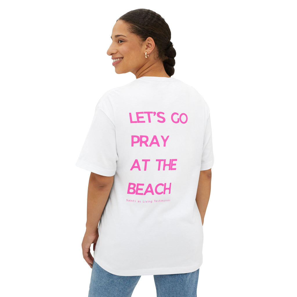 “LET'S GO PRAY AT THE BEACH” Pink Tee