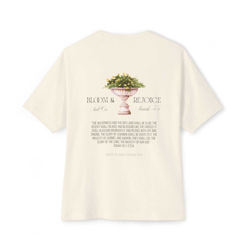 Boxy Tee — Botanical Bloom & Rejoice