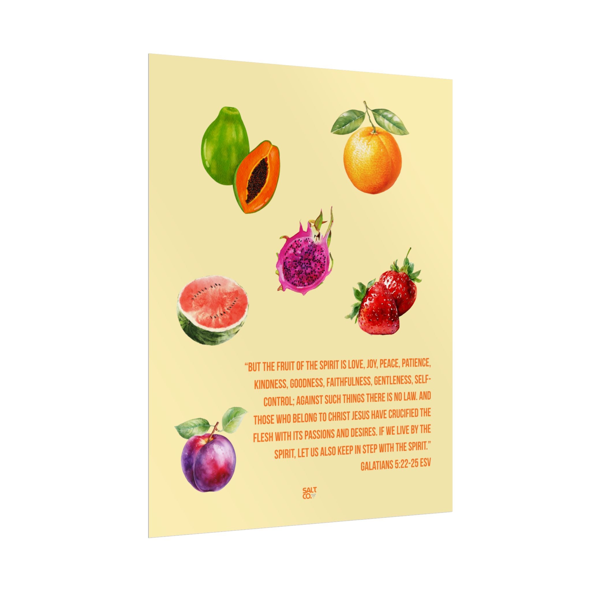Fruit of the Spirit Poster — Galatians 5:22-23 Inspirational Wall Art