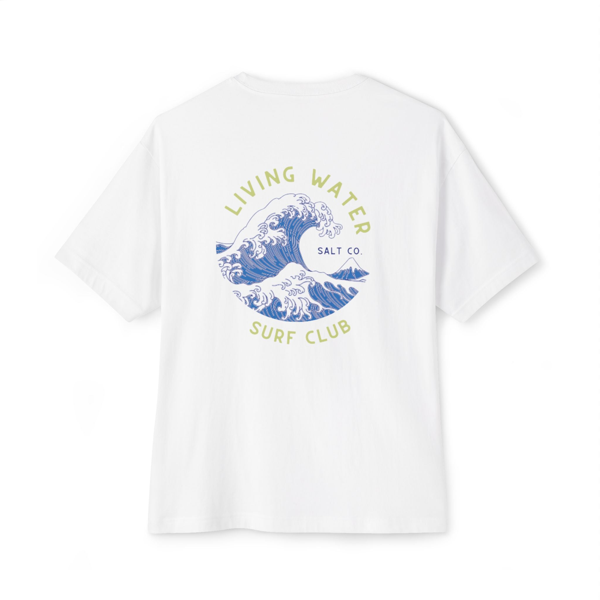 Living Water Surf Club Tee — Oversized Boxy Surf Shirt