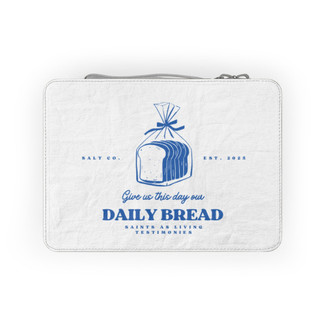 Daily Bread Paper Lunch Bag – Vintage Blue Bakery Graphic