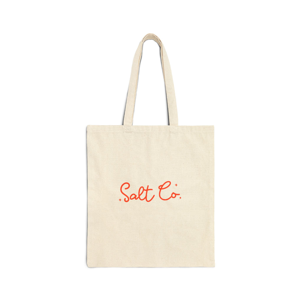 Salt Co. Cotton Canvas Tote — Beachy Surf Logo Reusable Shopping Bag