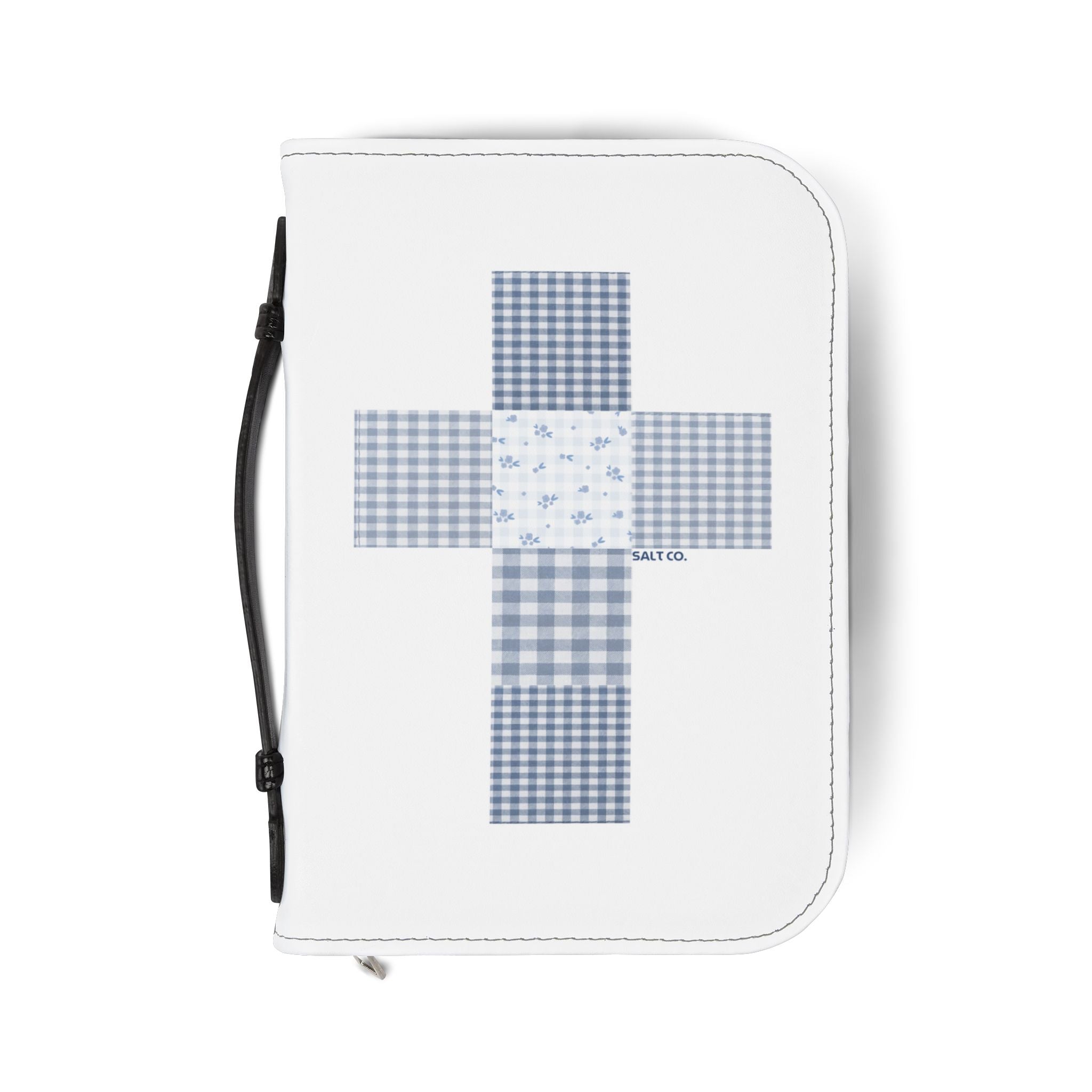 Patchwork Cross Bible Cover — "Saints as Living Testimonies" Zippered Bible Case