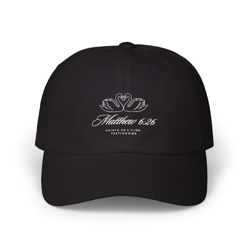 Embroidered Swan Cap