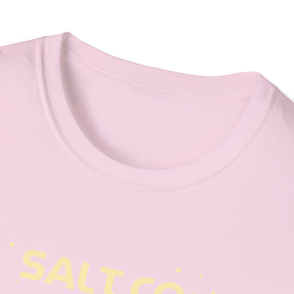 Salty Life Tee — "SALT CO." Minimal Front / Retro Yellow Script Back