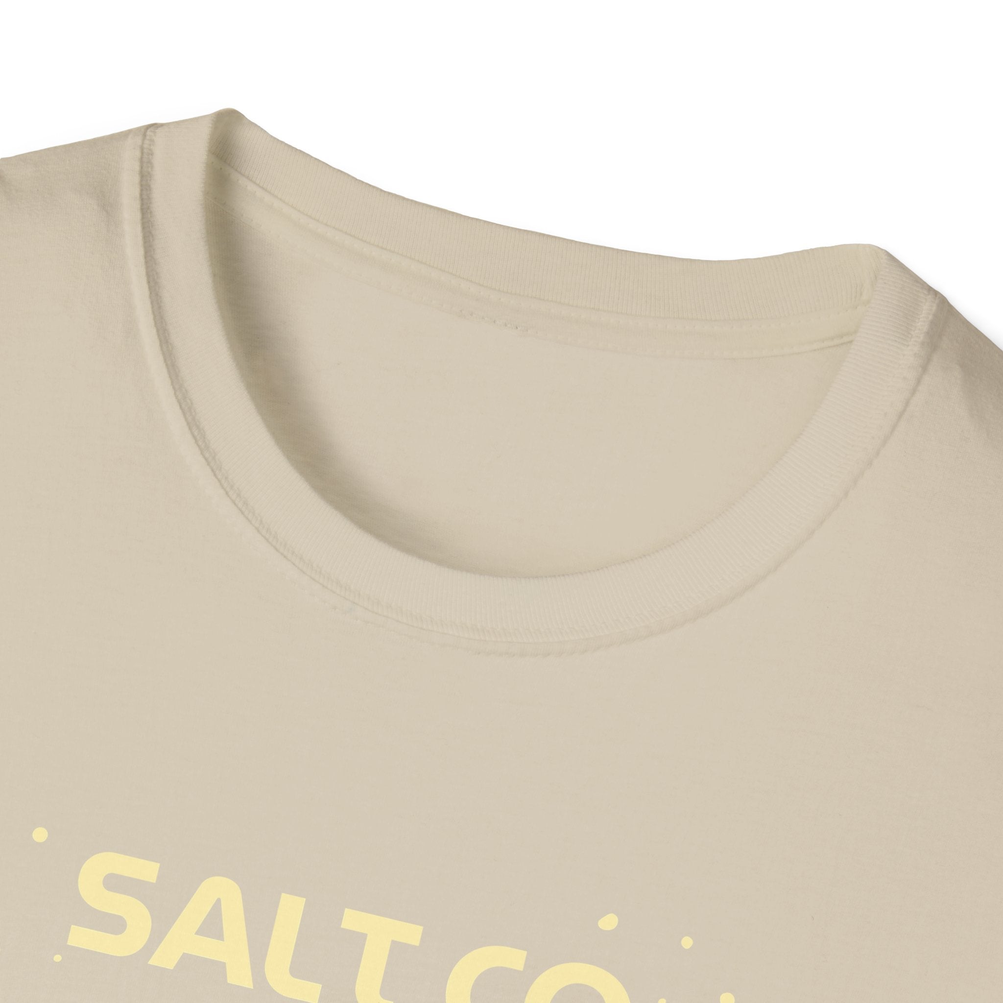 Salty Life Tee — "SALT CO." Minimal Front / Retro Yellow Script Back